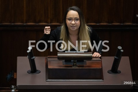  04.04.2025 WARSZAWA<br />
POSIEDZENIE SEJMU<br />
N/Z PAULINA MATYSIAK<br />
FOT. MARCIN BANASZKIEWICZ/FOTONEWS  