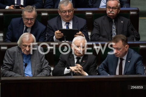  04.04.2025 WARSZAWA<br />
POSIEDZENIE SEJMU<br />
N/Z RYSZARD TERLECKI JAROSLAW KACZYNSKI MARIUSZ BLASZCZAK<br />
FOT. MARCIN BANASZKIEWICZ/FOTONEWS  