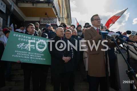  06.04.2025 RADOM<br />
KONFERENCJA PRASOWA MATEUSZA MORAWIECKIEGO<br />
N/Z MATEUSZ MORAWIECKI<br />
FOT. MARCIN BANASZKIEWICZ/FOTONEWS  
