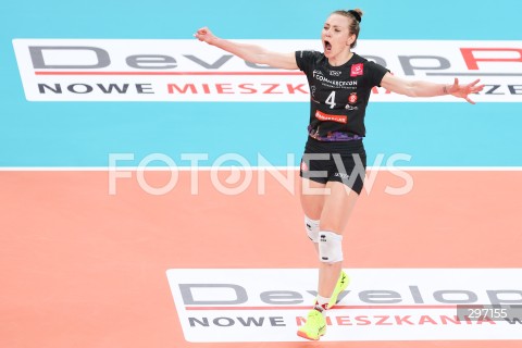  15.04.2025 RZESZOW <br />
SIATKOWKA <br />
TAURONLIGA LIGA SIATKOWKI KOBIET LSK 2024/2025 <br />
POLISH WOMEN VOLLEYBALL LEAGUE <br />
FINAL - MECZ FINALOWY - 1. MECZ <br />
MECZ KS DEVELOPRES RZESZOW - LKS COMMERCECON LODZ <br />
N/Z MARLENA KOWALEWSKA RADOSC EMOCJE SYLWETKA <br />
 