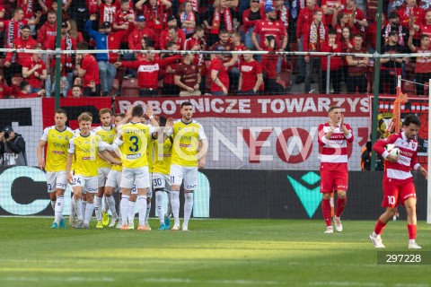  19.04.2025 LODZ <br />
PILKA NOZNA - PKO BP EKSTRAKLASA<br />
WIDZEW LODZ - MOTOR LUBLIN<br />
N/Z GOL RADOSC EMOCJE BARTOSZ WOLSKI KAAN CALISKANER FILIP LUBERECKI<br />
 