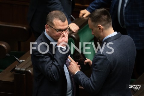  23.04.2025 WARSZAWA<br />
POSIEDZENIE SEJMU RP<br />
N/Z PAWEL SZEFERNAKER JANUSZ KOWALSKI<br />
FOT. MARCIN BANASZKIEWICZ/FOTONEWS  