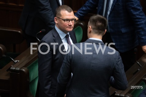  23.04.2025 WARSZAWA<br />
POSIEDZENIE SEJMU RP<br />
N/Z PAWEL SZEFERNAKER JANUSZ KOWALSKI<br />
FOT. MARCIN BANASZKIEWICZ/FOTONEWS  