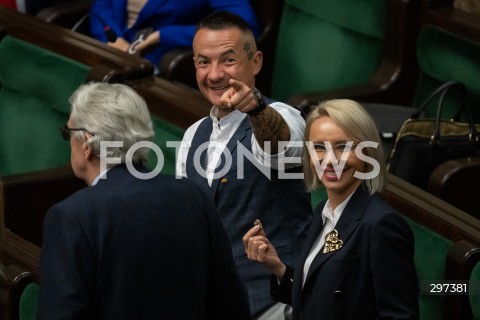  23.04.2025 WARSZAWA<br />
POSIEDZENIE SEJMU RP<br />
N/Z MARCIN JOZEFACIUK ANNA SOBOLAK<br />
FOT. MARCIN BANASZKIEWICZ/FOTONEWS  