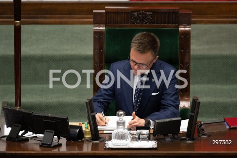  23.04.2025 WARSZAWA<br />
POSIEDZENIE SEJMU RP<br />
N/Z MARSZALEK SZYMON HOLOWNIA<br />
FOT. MARCIN BANASZKIEWICZ/FOTONEWS  