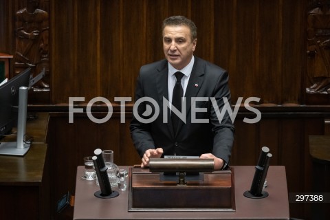  23.04.2025 WARSZAWA<br />
POSIEDZENIE SEJMU RP<br />
N/Z JAROSLAW SACHAJKO<br />
FOT. MARCIN BANASZKIEWICZ/FOTONEWS  