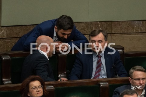  23.04.2025 WARSZAWA<br />
POSIEDZENIE SEJMU RP<br />
N/Z MARIUSZ GOSEK ZBIGNIEW ZIOBRO<br />
FOT. MARCIN BANASZKIEWICZ/FOTONEWS  