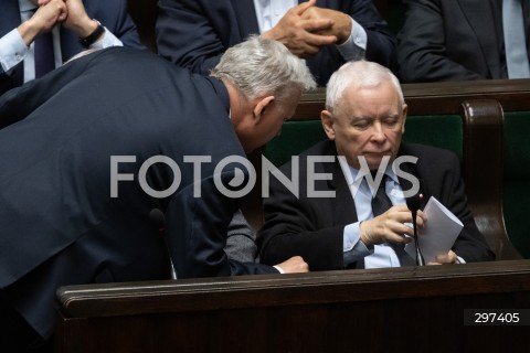  23.04.2025 WARSZAWA<br />
POSIEDZENIE SEJMU RP<br />
N/Z MAREK SUSKI JAROSLAW KACZYNSKI<br />
FOT. MARCIN BANASZKIEWICZ/FOTONEWS  