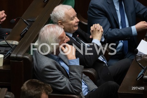  23.04.2025 WARSZAWA<br />
POSIEDZENIE SEJMU RP<br />
N/Z RYSZARD TERLECKI JAROSLAW KACZYNSKI<br />
FOT. MARCIN BANASZKIEWICZ/FOTONEWS  
