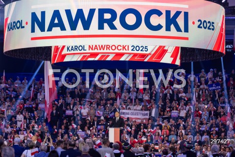  27.04.2025 LODZ<br />
KONWENCJA KAROLA NAWROCKIEGO W LODZI<br />
N/Z PREZYDENT ANDRZEJ DUDA<br />
 