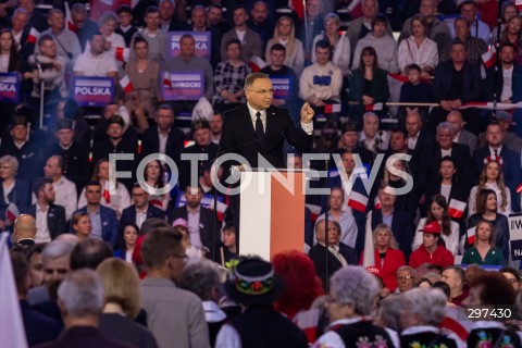  27.04.2025 LODZ<br />
KONWENCJA KAROLA NAWROCKIEGO W LODZI<br />
N/Z PREZYDENT ANDRZEJ DUDA<br />
 