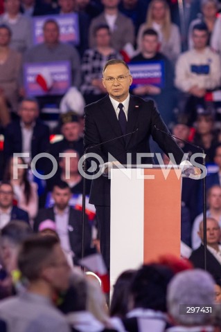  27.04.2025 LODZ<br />
KONWENCJA KAROLA NAWROCKIEGO W LODZI<br />
N/Z PREZYDENT ANDRZEJ DUDA<br />
 