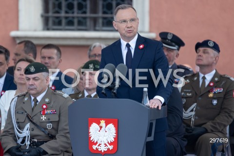  03.05.2025 WARSZAWA <br />
OBCHODY SWIETA NARODOWEGO KONSTYTUCJI 3 MAJA NA PLACU ZAMKOWYM<br />
NZ. PREZYDENT ANDRZEJ DUDA<br />
FOT. ANTONI BYSZEWSKI/FOTONEWS 