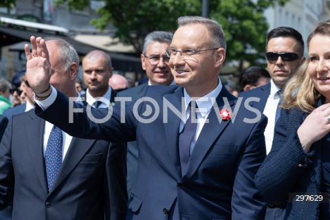  03.05.2025 WARSZAWA <br />
OBCHODY SWIETA NARODOWEGO KONSTYTUCJI 3 MAJA NA PLACU ZAMKOWYM<br />
NZ. PREZYDENT ANDRZEJ DUDA<br />
FOT. ANTONI BYSZEWSKI/FOTONEWS 