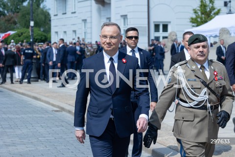  03.05.2025 WARSZAWA <br />
OBCHODY SWIETA NARODOWEGO KONSTYTUCJI 3 MAJA NA PLACU ZAMKOWYM<br />
NZ. PREZYDENT ANDRZEJ DUDA WIESLAW KUKULA<br />
FOT. ANTONI BYSZEWSKI/FOTONEWS 