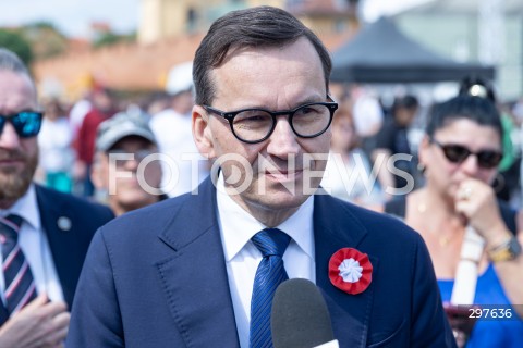  03.05.2025 WARSZAWA <br />
OBCHODY SWIETA NARODOWEGO KONSTYTUCJI 3 MAJA NA PLACU ZAMKOWYM<br />
NZ. MATEUSZ MORAWIECKI<br />
FOT. ANTONI BYSZEWSKI/FOTONEWS 