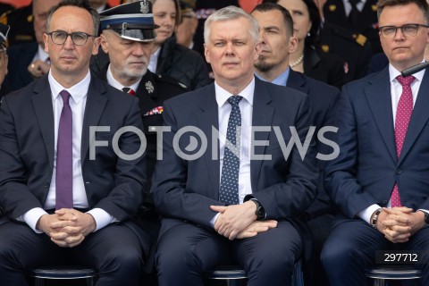  04.05.2025 WARSZAWA<br />
CENTRALNE OBCHODY DNIA STRAZAKA NA PLACU PILSUDSKIEGO W WARSZAWIE<br />
N/Z TOMASZ SIEMONIAK SZYMON HOLOWNIA DARIUSZ KLIMCZAK <br />
FOT. ANTONI BYSZEWSKI/FOTONEWS 