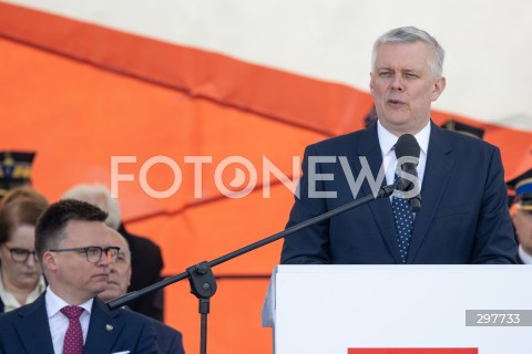  04.05.2025 WARSZAWA<br />
CENTRALNE OBCHODY DNIA STRAZAKA NA PLACU PILSUDSKIEGO W WARSZAWIE<br />
N/Z TOMASZ SIEMONIAK<br />
FOT. ANTONI BYSZEWSKI/FOTONEWS 