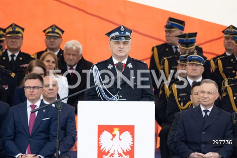  04.05.2025 WARSZAWA<br />
CENTRALNE OBCHODY DNIA STRAZAKA NA PLACU PILSUDSKIEGO W WARSZAWIE<br />
N/Z WALDEMAR PAWLAK PREZYDENT ANDRZEJ DUDA SZYMON HOLOWNIA <br />
FOT. ANTONI BYSZEWSKI/FOTONEWS 