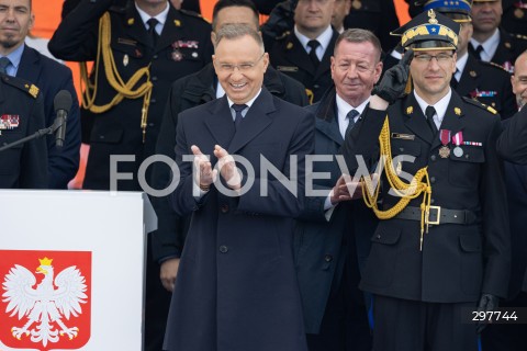  04.05.2025 WARSZAWA<br />
CENTRALNE OBCHODY DNIA STRAZAKA NA PLACU PILSUDSKIEGO W WARSZAWIE<br />
N/Z PREZYDENT ANDRZEJ DUDA WOJCIECH KRUCZEK<br />
FOT. ANTONI BYSZEWSKI/FOTONEWS 