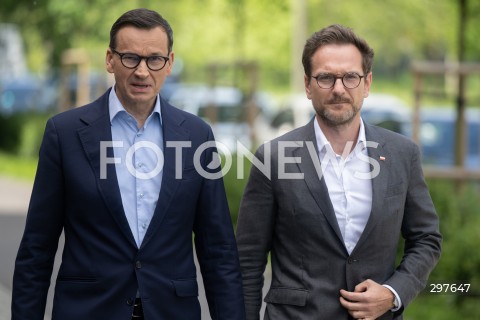  04.05.2025 WARSZAWA<br />
KONFERENCJA PRASOWA MATEUSZA MORAWIECKIEGO<br />
N/Z MATEUSZ MORAWIECKI WALDEMAR BUDA<br />
FOT. MARCIN BANASZKIEWICZ/FOTONEWS  