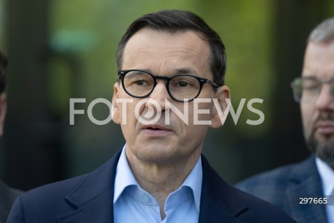  04.05.2025 WARSZAWA<br />
KONFERENCJA PRASOWA MATEUSZA MORAWIECKIEGO<br />
N/Z MATEUSZ MORAWIECKI<br />
FOT. MARCIN BANASZKIEWICZ/FOTONEWS  