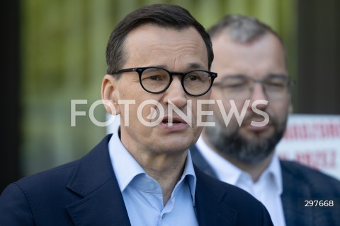  04.05.2025 WARSZAWA<br />
KONFERENCJA PRASOWA MATEUSZA MORAWIECKIEGO<br />
N/Z MATEUSZ MORAWIECKI<br />
FOT. MARCIN BANASZKIEWICZ/FOTONEWS  