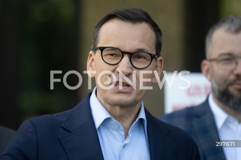  04.05.2025 WARSZAWA<br />
KONFERENCJA PRASOWA MATEUSZA MORAWIECKIEGO<br />
N/Z MATEUSZ MORAWIECKI<br />
FOT. MARCIN BANASZKIEWICZ/FOTONEWS  