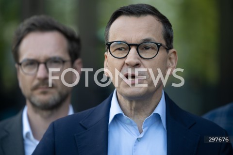  04.05.2025 WARSZAWA<br />
KONFERENCJA PRASOWA MATEUSZA MORAWIECKIEGO<br />
N/Z MATEUSZ MORAWIECKI<br />
FOT. MARCIN BANASZKIEWICZ/FOTONEWS  