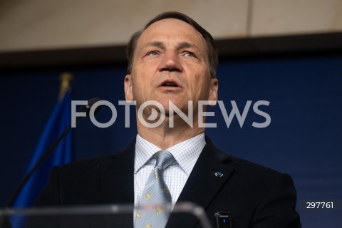  06.05.2025 WARSZAWA<br />
KONFERENCJA PRASOWA RADOSLAWA SIKORSKIEGO<br />
N/Z RADOSLAW SIKORSKI<br />
FOT. MARCIN BANASZKIEWICZ/FOTONEWS  