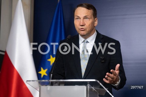  06.05.2025 WARSZAWA<br />
KONFERENCJA PRASOWA RADOSLAWA SIKORSKIEGO<br />
N/Z RADOSLAW SIKORSKI<br />
FOT. MARCIN BANASZKIEWICZ/FOTONEWS  