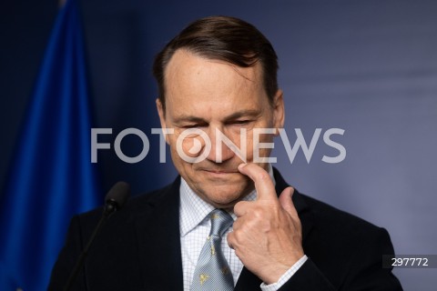  06.05.2025 WARSZAWA<br />
KONFERENCJA PRASOWA RADOSLAWA SIKORSKIEGO<br />
N/Z RADOSLAW SIKORSKI<br />
FOT. MARCIN BANASZKIEWICZ/FOTONEWS  