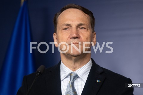  06.05.2025 WARSZAWA<br />
KONFERENCJA PRASOWA RADOSLAWA SIKORSKIEGO<br />
N/Z RADOSLAW SIKORSKI<br />
FOT. MARCIN BANASZKIEWICZ/FOTONEWS  