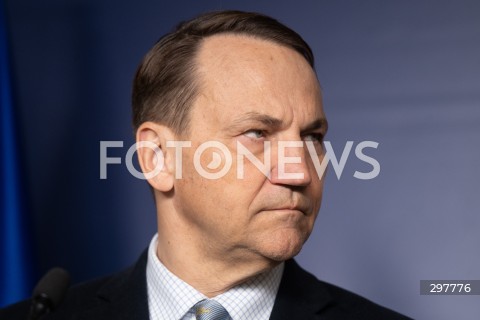  06.05.2025 WARSZAWA<br />
KONFERENCJA PRASOWA RADOSLAWA SIKORSKIEGO<br />
N/Z RADOSLAW SIKORSKI<br />
FOT. MARCIN BANASZKIEWICZ/FOTONEWS  