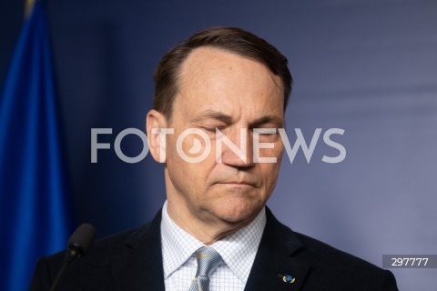  06.05.2025 WARSZAWA<br />
KONFERENCJA PRASOWA RADOSLAWA SIKORSKIEGO<br />
N/Z RADOSLAW SIKORSKI<br />
FOT. MARCIN BANASZKIEWICZ/FOTONEWS  