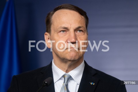  06.05.2025 WARSZAWA<br />
KONFERENCJA PRASOWA RADOSLAWA SIKORSKIEGO<br />
N/Z RADOSLAW SIKORSKI<br />
FOT. MARCIN BANASZKIEWICZ/FOTONEWS  