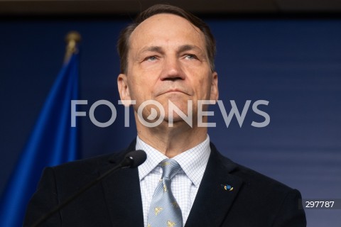  06.05.2025 WARSZAWA<br />
KONFERENCJA PRASOWA RADOSLAWA SIKORSKIEGO<br />
N/Z RADOSLAW SIKORSKI<br />
FOT. MARCIN BANASZKIEWICZ/FOTONEWS  