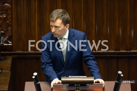  08.05.2025 WARSZAWA SEJM <br />
34. POSIEDZENIE SEJMU<br />
N/Z LUKASZ SCHREIBER<br />
FOT. ANTONI BYSZEWSKI/FOTONEWS 