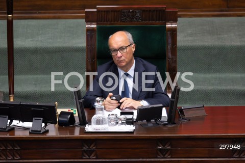  08.05.2025 WARSZAWA SEJM <br />
34. POSIEDZENIE SEJMU<br />
N/Z WLODZIMIERZ CZARZASTY<br />
FOT. ANTONI BYSZEWSKI/FOTONEWS 