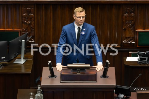  08.05.2025 WARSZAWA SEJM <br />
34. POSIEDZENIE SEJMU<br />
N/Z MICHAL WOS<br />
FOT. ANTONI BYSZEWSKI/FOTONEWS 