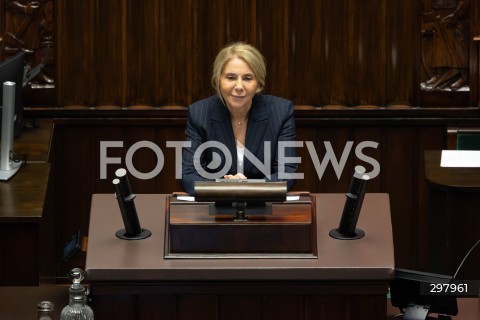  08.05.2025 WARSZAWA SEJM <br />
34. POSIEDZENIE SEJMU<br />
N/Z BARBARA DOLNIAK<br />
FOT. ANTONI BYSZEWSKI/FOTONEWS 