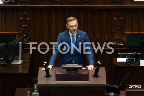  08.05.2025 WARSZAWA SEJM <br />
34. POSIEDZENIE SEJMU<br />
N/Z ZBIGNIEW BOGUCKI<br />
FOT. ANTONI BYSZEWSKI/FOTONEWS 