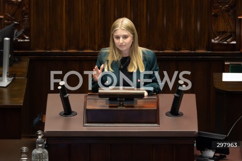  08.05.2025 WARSZAWA SEJM <br />
34. POSIEDZENIE SEJMU<br />
N/Z ALEKSANDRA KOT<br />
FOT. ANTONI BYSZEWSKI/FOTONEWS 