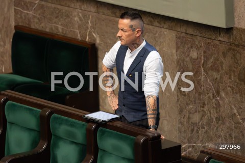  08.05.2025 WARSZAWA SEJM <br />
34. POSIEDZENIE SEJMU<br />
N/Z MARCIN JOZEFACIUK<br />
FOT. ANTONI BYSZEWSKI/FOTONEWS 