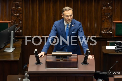  08.05.2025 WARSZAWA SEJM <br />
34. POSIEDZENIE SEJMU<br />
N/Z ZBIGNIEW BOGUCKI<br />
FOT. ANTONI BYSZEWSKI/FOTONEWS 
