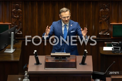  08.05.2025 WARSZAWA SEJM <br />
34. POSIEDZENIE SEJMU<br />
N/Z ZBIGNIEW BOGUCKI<br />
FOT. ANTONI BYSZEWSKI/FOTONEWS 