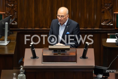  08.05.2025 WARSZAWA SEJM <br />
34. POSIEDZENIE SEJMU<br />
N/Z JERZY MEYSZTOWICZ<br />
FOT. ANTONI BYSZEWSKI/FOTONEWS 