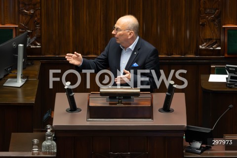  08.05.2025 WARSZAWA SEJM <br />
34. POSIEDZENIE SEJMU<br />
N/Z JERZY MEYSZTOWICZ<br />
FOT. ANTONI BYSZEWSKI/FOTONEWS 