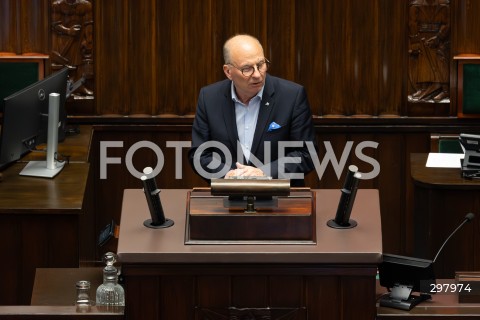  08.05.2025 WARSZAWA SEJM <br />
34. POSIEDZENIE SEJMU<br />
N/Z JERZY MEYSZTOWICZ<br />
FOT. ANTONI BYSZEWSKI/FOTONEWS 