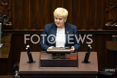  08.05.2025 WARSZAWA SEJM <br />
34. POSIEDZENIE SEJMU<br />
N/Z MALGORZATA PEPEK<br />
FOT. ANTONI BYSZEWSKI/FOTONEWS 